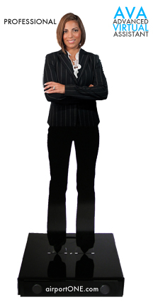 Illustration for article titled Holograms could soon replace airport workers